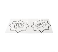 Desiumite Autocollant mural religieux réutilisable, calligraphie arabe, art mural islamique, décalcomanie de calligraphie musulmane amovible pour décoration d'intérieur, imperméable (2# L)