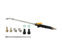 Desiumite Baguette d'arrosage en acier inoxydable avec poignée de pulvérisation verrouillable, pulvérisateur de jardin réglable pour tuyau de 0,95 cm, baguette de pulvérisation rétractable pour