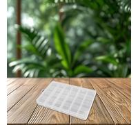 Desiumite Boîte de rangement en plastique à 24 compartiments avec séparateurs réglables pour bagues, boucles d'oreilles, colliers, perles, maquillage, pilules,