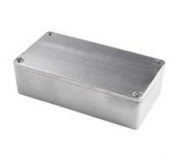 Desiumite Boîtier électrique en aluminium argenté pour instrument moulé sous pression Ip54 pour 2 mm avec boîte, compatible avec boîte, épaisseur 1590a/1590b/1590bb/1590c/1(1590B (112 x 60 x 31 mm)