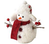 Desiumite Bonhomme de neige en mousse blanche pour arbre, bureau ou fenêtre, décoration saisonnière festive pour la maison, le jardin ou les vacances intérieures (petit/22 g)