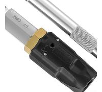 Desiumite Buse longue portée pour nettoyeurs haute pression, pointe de nettoyage haute pression en acier inoxydable avec portée de 15,2 m, compatible avec économiseur d'échelle, tête simple/double