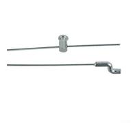 Desiumite Câble d'accélérateur flexible avec crochet en Z pour tondeuses à gazon et machines de jardin motorisées, câble de rechange pour roue de frein, kit de réparation de fil d'acier de 200 cm