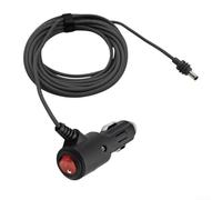Desiumite Câble de chargeur de voiture CC avec interrupteur marche/arrêt, pour Starlink Mini, cordon en cuivre pur 12-48 V pour voitures, camions, bus, bateaux, noir et gris (3 mètres)