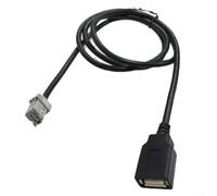 Desiumite Câble d'entrée audio USB AUX MP3 compatible avec Camry pour modèles Avalon 2020+ 100 cm Noir