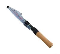 Desiumite Canne à pêche télescopique portable en carbone Spinner Casting Horse Mouth Rod UL Power 150 cm 65 g Canne à pêche de voyage légère avec 6 guides