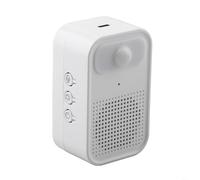 Desiumite Capteur de porte intelligent à induction avec installation magnétique, carillon de porte à volume réglable, enregistrement vocal personnalisé sans fil pour la maison et le magasin (blanc