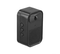 Desiumite Capteur de porte intelligent à induction avec installation magnétique, carillon de porte à volume réglable, enregistrement vocal personnalisé sans fil pour la maison et le magasin (noir, 400