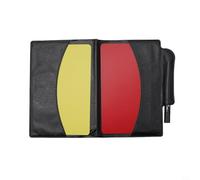 Desiumite Carnet de notes pour arbitre de football et d'entraînement de football - Compact PU + PVC - Porte-cartes rouge et jaune - 11 x 8 cm - 20 g - Léger - Référence :