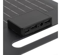 Desiumite Chargeur de panneau solaire monocristallin portable 20 W avec poignée, design étanche IP65 pour extérieur, maison, camping-car, serre et maison pour animaux domestiques