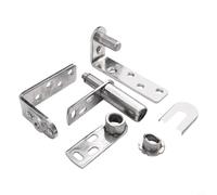 Desiumite Charnières de porte à double battant en acier inoxydable pour café, salon, bar, comptoir - Charnières à ressort argentées à double action (L)