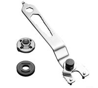 Desiumite Clé réglable pour meuleuse d'angle - Clé à écrou multifonction 12 en 1 avec plaques de pression, largeur de mâchoire de 15 à 52 mm, acier au carbone #45 traité thermiquement, (avec plaque de