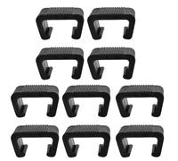 Desiumite Clips de meubles d'extérieur en rotin pour connexion sécurisée du canapé modulaire, compatibilité avec les tubes de 4,25 cm et 5,25 cm, ensemble de connecteurs en ABS noir résistant aux