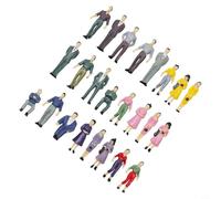 Desiumite Collection de 50 figurines de maquettes assises et debout avec 6 bancs réalistes pour scènes de passagers à l'échelle 1:50 et mobilier urbain à l'échelle 1:75