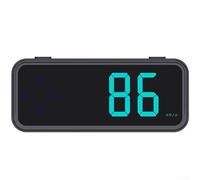 Desiumite Compteur de vitesse numérique GPS de voiture HUD Affichage tête haute avec boussole Mesure de la vitesse pare-brise Projecteur Support 5 V USB KMH Noir véritable (support moto)