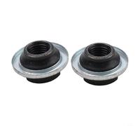 Desiumite Cônes d'essieu avant avec protection pour moyeux, tailles 5/16" et 3/8", cône noir avec couvercles argentés, comprend un ensemble de 2 pièces, compatible avec standard (M8)