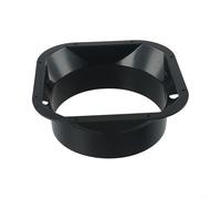 Desiumite Connecteur de conduit à bride carrée pour tuyau de 100 à 300 mm de diamètre, grille d'aération en plastique ABS avec clapet anti-retour, compatible avec ventilateur extracteur de salle de