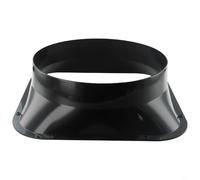 Desiumite Connecteur de conduit à bride carrée pour tuyau de 100 à 300 mm de diamètre, grille d'aération en plastique ABS avec clapet anti-retour, compatible avec ventilateur extracteur de salle de