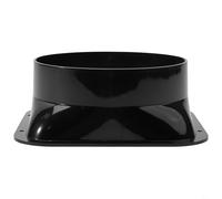 Desiumite Connecteur de conduit à bride carrée pour tuyau de 100 à 300 mm de diamètre, grille d'aération en plastique ABS avec clapet anti-retour, compatible avec ventilateur extracteur de salle de
