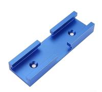 Desiumite Connecteur d'intersection en T en aluminium pour le travail du bois, menuisier de rail croisé compatible avec les systèmes de table à fentes en T, 80 mm x 30 mm x 12,8 mm (bleu)