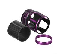 Desiumite Écrou de capuchon de siège de moulinet de pêche - Alliage d'aluminium creux avec fibre de carbone 3K, 22,7 mm de long, pour construction de canne à pêche et assemblage de canne à pêche