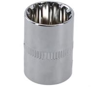 Desiumite Embout à douille court pour miroir à 12 points, entraînement carré 6,35 mm avec verrou à fente pour clé à cliquet, outil en acier au chrome vanadium résistant, 4-14 mm (13 mm)