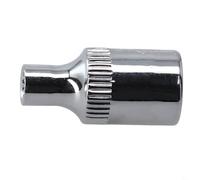 Desiumite Embout à douille court pour miroir à 12 points, entraînement carré 6,35 mm avec verrou à fente pour clé à cliquet, outil en acier au chrome vanadium résistant, 4-14 mm (4 mm)