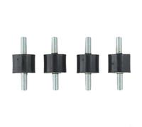 Desiumite Ensemble d'amortisseurs en caoutchouc et métal avec inserts filetés M5 M6 M8 pour amortissement des vibrations, tampon Silent Block pour équipements industriels et machines (4(M8)
