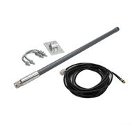 Desiumite Gain 12dBi pour antenne Omni en fibre de verre 868 MHz 915 MHz avec connecteur mâle N pour extérieur pour mineurs d'hélium Transmission de signal longue portée (kit d'antenne)