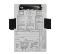 Desiumite Genouillère élastique en alliage pour support Vfr Aviation avec clip en métal et sangle en aluminium 91 Plus de 2 x 61 sur 2 bloc-notes pour cartes de données de vol Pilot Si(IFR+A)