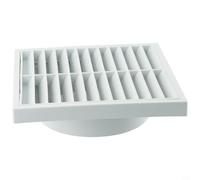 Desiumite Grille d'aération en plastique - 125 mm - 150 mm - Fixation murale - Avec protection en maille métallique - Pour systèmes de ventilation intérieure et extérieure (125 mm)
