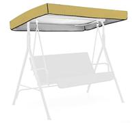 Desiumite Housse pour balancelle de terrasse en tissu Oxford 210D résistant aux intempéries pour protection contre la pluie et le soleil avec trous latéraux (beige)