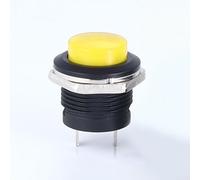 Desiumite Interrupteur de démarrage momentané à bouton-poussoir 16 mm 12 V pour applications automobiles, marines et bateaux - Étanchéité IP67, pour SPST normalement ouvert, 20 A 12 VDC, métal robuste