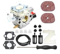 Desiumite Kit carburateur pour modèles FS40, FS50, KM56 et C1M-S267A | Compatible avec débroussailleuses et débroussailleuses | Comprend des conduites de carburant, un filtre à air et des outils de