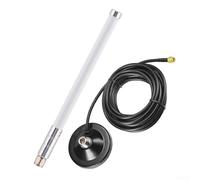 Desiumite Kit d'antenne omnidirectionnelle 860-930 MHz pour nœuds, gain de 32 cm 5-7 dBi, fibre de verre résistante aux intempéries, base magnétique, entrée mâle de type N, câble RG58