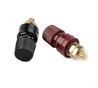 Desiumite Kit de bornes de jonction d'alimentation de batterie à distance 8 mm 5/16" pour systèmes de charge et de démarrage automobiles - Rouge + noir - Paire avec écrous