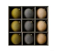 Desiumite Kit de décoration à suspendre avec boules de Noël en peluche avec texture semblable à la neige, conçu pour les arbres saisonniers et les projets d'artisanat de vacances (B)