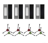 Desiumite Kit de filtres et brosses latérales de rechange pour Deebot pour OZMO 920 950 T8 pour T9 pour AIVI N8 N8+ PRO+ N10 Plus, compatible avec DEEBOT T8, T9, AIVI, 12 pièces