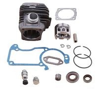 Desiumite Kit de pistons cylindriques plaqués pour tronçonneuses 026, MS260, MS260C, 026PRO - alésage de 44,7 mm, comprend un ensemble de joints, des joints d'huile, un roulement à aiguilles, une