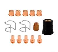 Desiumite Kit de protection pour électrodes plasma pour machine à découper 60 CB70 soudage 14 pièces Électrode en cuivre métal buse anneau tourbillon