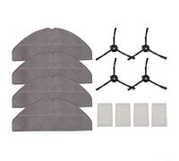 Desiumite Kit de rechange pour aspirateur Tapo RV30 Max Plus et RV20 Max Plus : brosses latérales, chiffons lavables en microfibre et filtre HEPA pour sol robotique (A)