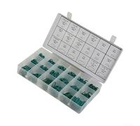 Desiumite Kit de réparation de climatisation de voiture de 270 pièces, 18 tailles, ensemble de joints toriques en caoutchouc HNBR pour systèmes de climatisation automobile, joints verts dans un étui