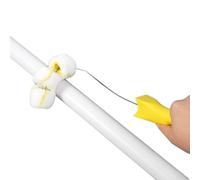 Desiumite Kit de rouleau de tuyau professionnel avec cadre incurvé pour surfaces cylindriques de 3,2 cm à 5,7 cm, comprend rouleau, poignée et couvercles de rechange, idéal pour l'industrie (brosse de