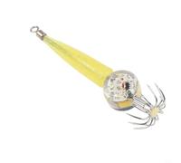 Desiumite Leurre de pêche LED avec crochet gabarit de calamar - Lumière d'appât submersible étanche pour la pêche de nuit, crochet parapluie à 12 griffes, ABS pour + construction en métal, 75 (lumière