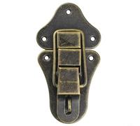 Desiumite Loquet de placard en fer bronze pour boîte en bois, coffre à bijoux, étui de mémoire et moraillon de valise - Fermeture de matériel de bricolage
