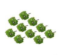 Desiumite Lot de 10 arbres miniatures de 7/9 cm pour mise en page à l'échelle OO - Accessoires de terrain de guerre - Plantes de verdure artificielles pour paysage ferroviaire, jardin et architecture