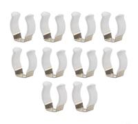 Desiumite Lot de 10 pinces à outils robustes en acier inoxydable et caoutchouc pour balais, balais, balais, balais, tuyaux, garage, abri de jardin, terrasse, armoire de rangement (20 mm)