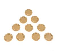 Desiumite Lot de 10 trous pour parasol de table de patio en PVC marron pour anneau et housse de 5 cm de diamètre, compatible avec les plateaux en verre trempé de 5 à 6 mm