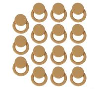 Desiumite Lot de 15 trous pour parasol de table de patio en PVC marron pour anneau et housse de 5 cm de diamètre, compatible avec les plateaux en verre trempé de 5 à 6 mm