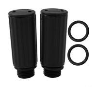 Desiumite Lot de 2 accessoires pour compresseur d'air, chapeau d'huile de 15,5 mm avec joint d'étanchéité, filetage M15 x 1,50 mm, construction en plastique, noir